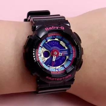 Женские водонепроницаемые многоцветные повседневные электронные уретановые часы Casio Baby G