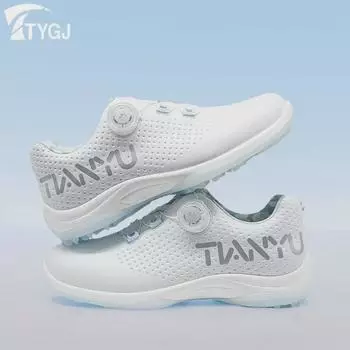 Женские водонепроницаемые нескользящие туфли для гольфа с накладными шнурками 36 белый