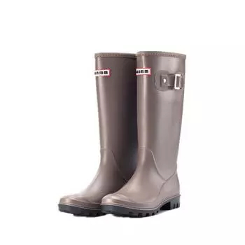 Женские водонепроницаемые резиновые сапоги, женские резиновые сапоги до колена, модные резиновые сапоги из ПВХ, женские сапоги, обувь для отдыха на природе 5 серый