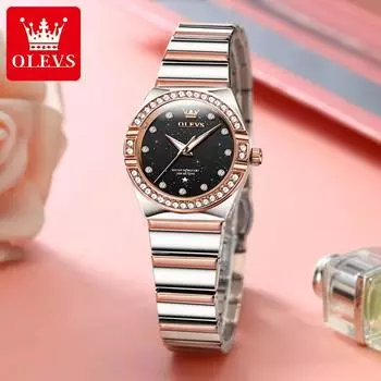 Женские водонепроницаемые светящиеся кварцевые часы, роскошные часы с бриллиантами, праздничные подарки, женские изысканные подарочные часы белый