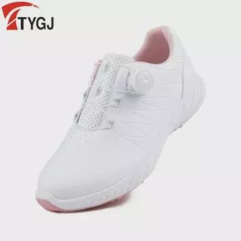 Женские водонепроницаемые туфли для гольфа с пряжкой-кнопкой и нескользящими шипами 36 белый