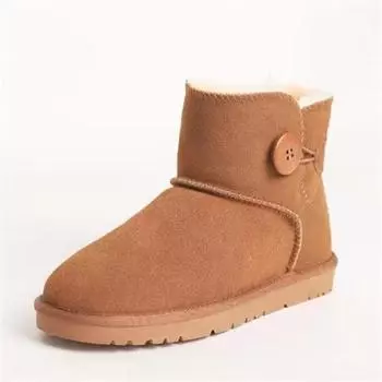 Женские водонепроницаемые зимние ботинки на толстой подошве для осени и зимы 35 чёрный