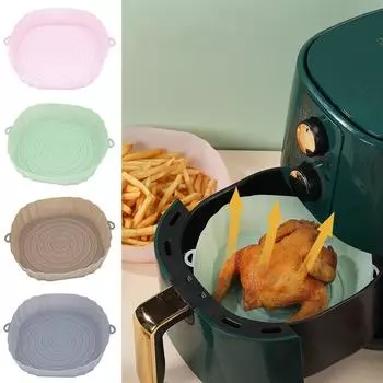Женские воздушные фритюрницы, силиконовый горшок, сменный противень для выпечки, изолированные кухонные принадлежности, круглая духовка, гриль, сковорода D