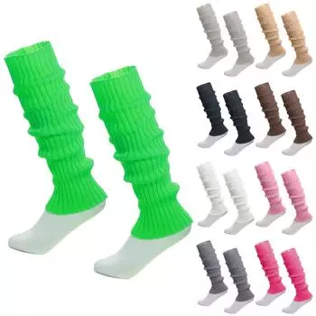 Женские вязаные носки Cover Spring Mid-tube Stacked Socks One Size чёрный