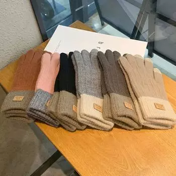 Женские вязаные перчатки Cable Knit, теплые вязаные перчатки с флисовой подкладкой и сенсорным экраном для женщин и девочек, зимний подарок серый