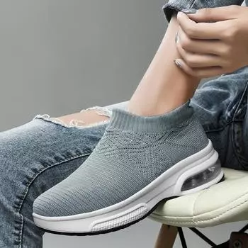 Женские высокие эластичные туфли на воздушной подушке - весна/осень, толстая подошва, увеличивающие рост, стройнящий дизайн для мам 39