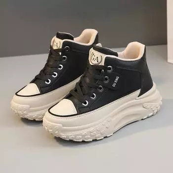 Женские высокие кеды на шнуровке на плоской подошве большого размера повседневная офисная обувь 40