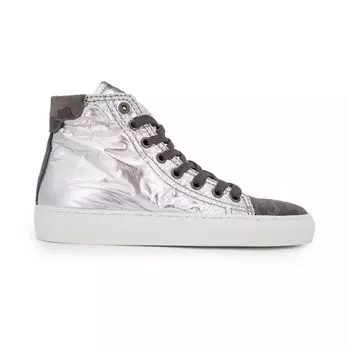 Женские высокие кеды URBAN серебристо-камуфляжного цвета 38 серебряный