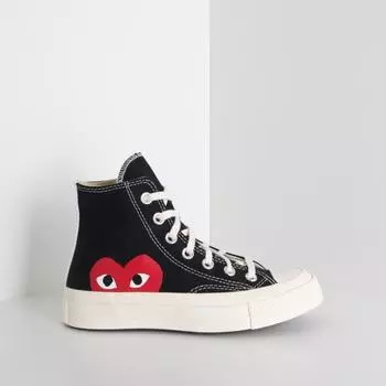 Женские высокие кроссовки Comme des Garcons Chuck 70, черные P1K112BLACK