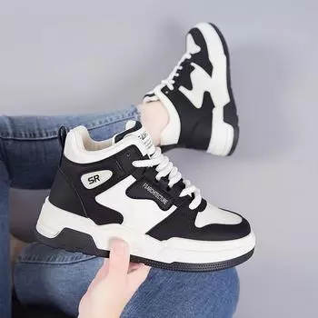 Женские высокие модные кроссовки для скейтбординга с пряжкой, противоскользящие, легкие спортивные кроссовки на платформе, повседневные кроссовки для активного отдыха для женщин 35