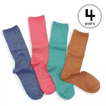 Женские высокие носки Ani Fancy с люрексом и люрексом (4 пары) XK 58 22cm - 25cm