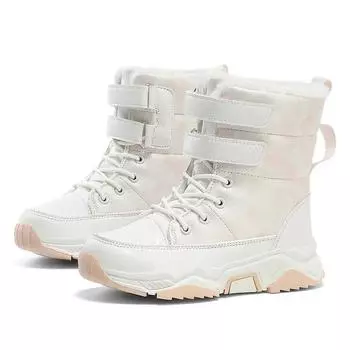 Женские высокие теплые зимние ботинки, утолщенные противоскользящие короткие хлопковые ботинки, плюшевые хлопковые ботинки 30 белый