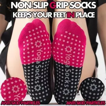 Женские высококачественные бандажные носки для йоги, нескользящие, быстросохнущие, амортизирующие, носки для пилатеса, балета, для мужчин и женщин, носки с принтом мультяшного кота светло-розовый