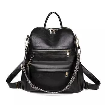 Женские высококачественные кожаные рюкзаки, винтажная женская сумка через плечо, дорожные школьные сумки с кисточками для девочек, школьный рюкзак со съемным ремешком чёрный