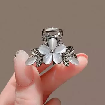 Женские заколки для волос, маленькие металлические заколки для хвостиков, милые блестящие цветочные заколки по бокам, головные уборы