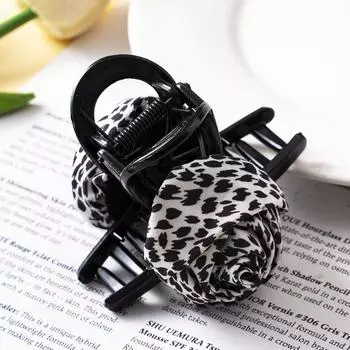 Женские заколки для волос с леопардовым принтом, розы, цветы, крабы, модные шпильки, заколки-автоматы, аксессуары для волос для хвостика, подарки для девочек