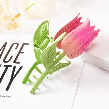 Женские заколки для волос в виде цветка тюльпана, металлические заколки для волос в виде подсолнуха, зажимы для укладки волос для макияжа, заколки-бабочки для хвостика, аксессуары для волос для девочек