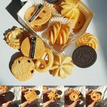 Женские заколки, очаровательные шпильки, симпатичные, ручной работы, боковая заколка, детские, имитация печенья, аксессуары для волос, украшения для волос, забавные заколки для волос