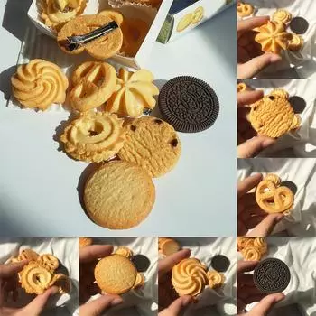 Женские заколки ручной работы, боковой зажим, милые украшения для волос, имитация печенья, забавные заколки для волос 1