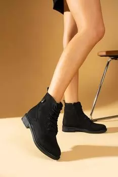 Женские замшевые ботинки на молнии 57-3200-23Замша