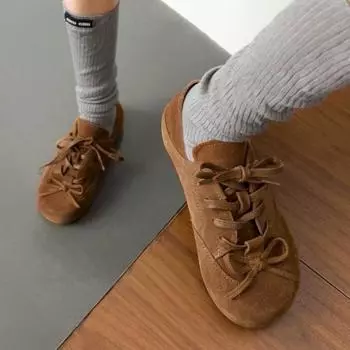 Женские замшевые повседневные кроссовки с бантом, зимние брендовые трендовые кроссовки для бега, модные удобные кроссовки для ходьбы, на шнуровке, Zapatos Mujer 35