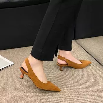 Женские замшевые туфли на высоком каблуке, летние элегантные синие сандалии на высоком каблуке, женские свадебные босоножки на каблуке, роскошная копия обуви для ночного клуба 37 бежевый