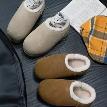 Женские замшевые зимние ботинки Meeigeec 2024 года на шнуровке с мехом 37