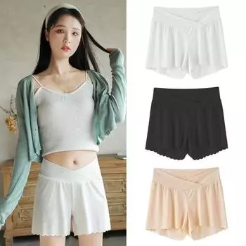 Женские защитные брюки с эластичной резинкой на талии, защита от воздействия, свободные шорты для защиты живота, интимные шорты для беременных, женская одежда L