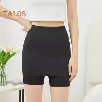 Женские защитные шорты, летние тонкие шорты из ледяного шелка, шорты с высокой талией и широким покрытием, незащищенные шорты для мальчиков, однотонные защитные шорты XL белый