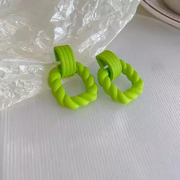 Женские зеленые серьги геометрические роскошные темпераментные модные хрустальные элегантные висячие серьги