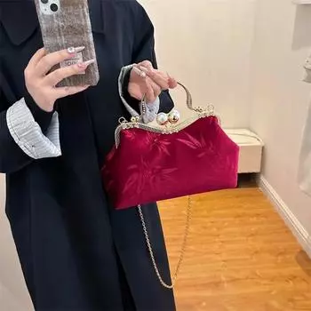 Женские зеленые сумки через плечо с цепочкой, вышитые сумки через плечо Taxation, клатч из ретро-бархата для бальных танцев в стиле вестерн, новый дизайнер
