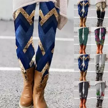 Женские зеленые весы с принтом, эластичные леггинсы для йоги, фитнес-бег, тренажерный зал, спортивные активные брюки XS чёрный