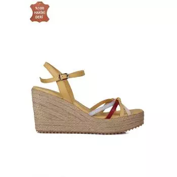 Женские желтые сандалии с большими маленькими номерами Новые летние удобные дышащие повседневные качественные стильные легкие сандалии