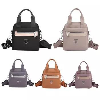 Женские женские сумки, нейлоновая сумка через плечо большой емкости, прочная для поездок за покупками чёрный