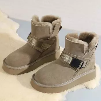 Женские зимние ботильоны однотонные уличные 2024 высококачественные зимние теплые короткие плюшевые плоские ботинки с обувью Botines De Mujer 35 чёрный