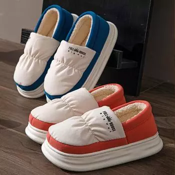 Женские зимние ботинки больших размеров, повседневные, короткие, из бисквита, на толстом каблуке, с флисовым мехом и хлопком, водонепроницаемые ботинки 36-41 40-41(one size smaller)