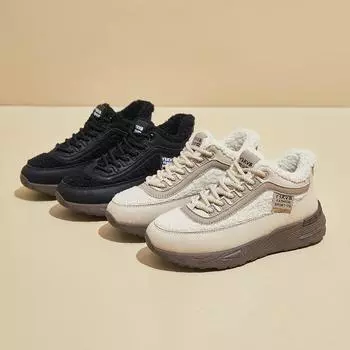 Женские зимние ботинки для снега, короткие ботинки на шнуровке с подкладкой из искусственного меха, нескользящие теплые кроссовки для ходьбы для женщин на толстой платформе с подкладкой из флиса 35 хаки