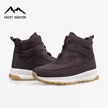 Женские зимние ботинки для снега, высокие хлопковые ботинки с плюшевым утеплителем и защитой от холода 36 чёрный