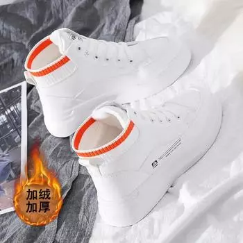 Женские зимние ботинки из искусственной кожи, ботильоны, весенние туфли на плоской подошве, женские короткие ботинки с мехом для женщин, на шнуровке, ботинки Mujer 35 белый