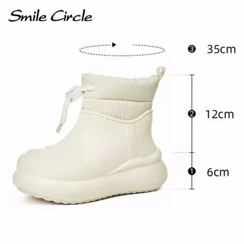 Женские зимние ботинки из натуральной кожи, плюшевые, теплые, с толстой подошвой, модные, удобные, повседневные ботинки 36 бежевый