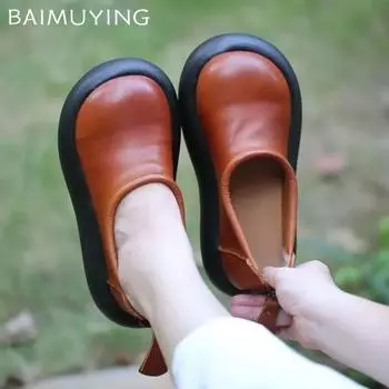 Женские зимние ботинки на платформе, кроссовки на плоской подошве в стиле ретро, кожаные туфли для женщин 2025 года, спортивная обувь для зимнего бега Botas De Mujer 35 чёрный