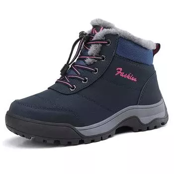 Женские зимние ботинки, нескользящие резиновые ботинки для снега Wowen, теплая зимняя обувь 36 темно-синий
