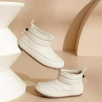 Женские зимние ботинки с бархатной подкладкой 2024 года — теплые, стильные, универсальные ботильоны 39 белый