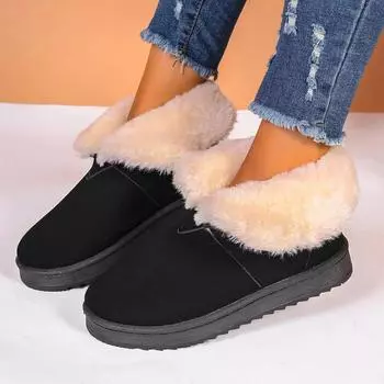 Женские зимние ботинки с круглым носком, элегантные, на низком каблуке, замшевые рабочие туфли для женщин, стильные ботинки по последней акции 36