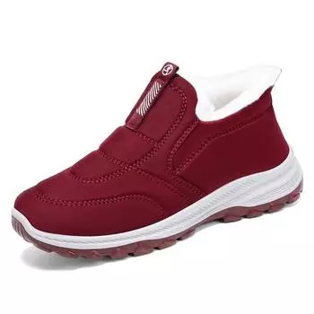 Женские зимние ботинки с меховой подкладкой, теплые зимние ботинки, нескользящие ботинки, легкая обувь для пеших прогулок на открытом воздухе 36