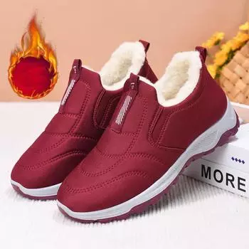 Женские зимние ботинки с меховой подкладкой, теплые зимние ботинки, нескользящие ботинки, легкая обувь для походов на открытом воздухе, для мужчин 44 чёрный