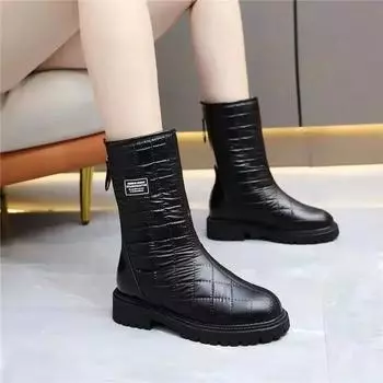 Женские зимние ботинки Tabi Plus Warm Flat Женская обувь Новинка в моде 2024 года Защитные ботинки Gyaru Lamb Rock Распродажа по акции Высокое качество 39 35