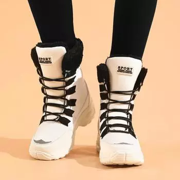 Женские зимние ботинки высокого качества, сохраняющие тепло, до середины голени, водонепроницаемые, женские, удобные, высокие походные ботинки для женщин 37