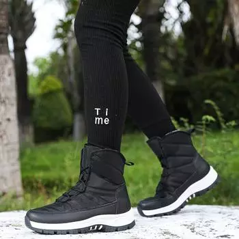 Женские зимние ботинки, зимние ботинки, походные ботинки, повседневные непромокаемые текстильные студенческие ботинки для девочек, охотничьи ботинки, ботильоны EU: 38 чёрный