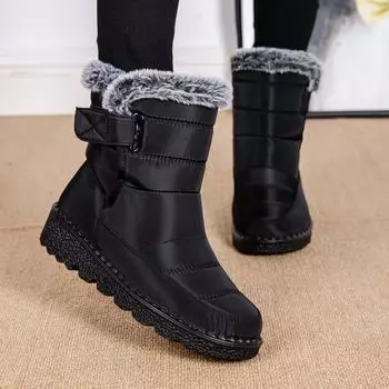 Женские зимние ботинки Зимние ботинки Походные ботинки Повседневные ботинки для девочек Охотничьи ботинки Ботильоны с мехом Большие размеры EU: 38 чёрный